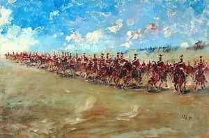 16th Lancers advancing at a gallop, 1898 