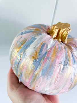 How to Paint Pumpkins: Multicolored Painted Pumpkin