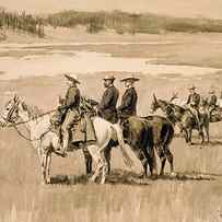 On the Head-Waters. Burgess Finding a Ford by Frederic Remington