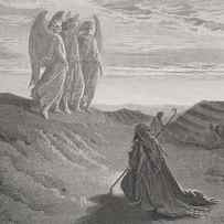 Abraham and the Three Angels by Gustave Dore