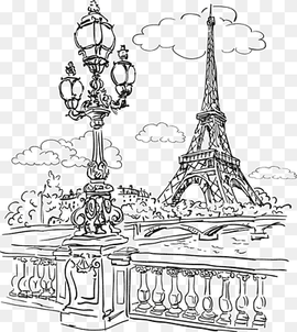 Eiffel Tower Drawing Illustration graphics, eiffel tower, furniture, monochrome, eiffel png thumbnail