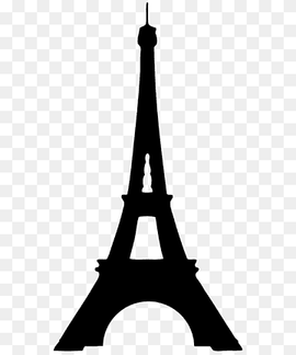 Eiffel Tower Monument Wall decal, eiffel tower, monochrome, black, silhouette png thumbnail