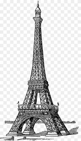 Eiffel Tower Drawing Coloring book Notebook, tour eiffel, monochrome, france, adult png thumbnail