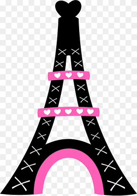 Eiffel Tower, eiffel tower silhouette, text, sticker, party png thumbnail