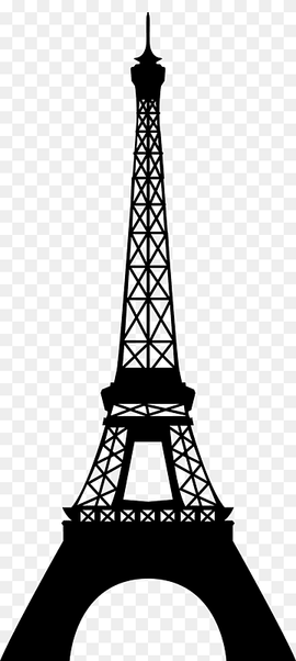 Eiffel Tower, eiffel tower, monochrome, silhouette, tower png thumbnail