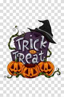 trick or treat , Trick-or-treating Halloween , Halloween party elements transparent background PNG clipart thumbnail