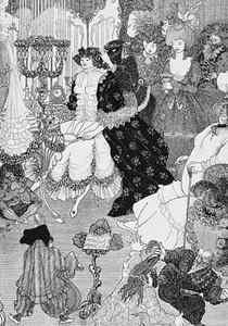 Wall Art - Drawing - The Battle of the Beaux and the Belles by Aubrey Beardsley