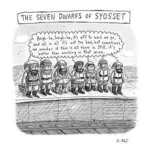 Wall Art - Drawing - The Seven Dwarfs of Syosset by Roz Chast